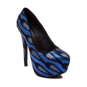 SHI by Journeys Terry Heel in Blue